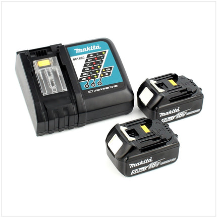 Makita DUH 523 Akku Heckenschere 18V 52cm mit 2x 5,0Ah Akku und Ladegerät - Toolbrothers