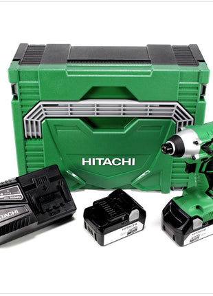 Hitachi WH 18 DGL 18V Akku Schlagschrauber im Hitachi System Case HSC Typ 2 + 2x Hitachi BSL 1840 18 V 4,0 Ah Akku + 1x Hitachi UC 18YFSL Akku Ladegerät 14,4 - 18 V - Toolbrothers