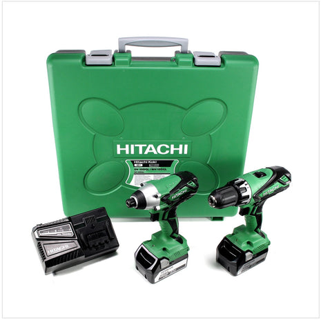 Hitachi KC 18 DGL / JE Set mit 1x Hitachi WH 18 DGL + 1x Hitachi DV 18 DGL + 2x Hitachi BSL 1850 5,0 Ah Akku + 1x Hitachi UC 18YFSL Akku Ladegerät 14,4 - 18 V - Toolbrothers