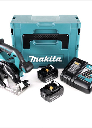 Makita DCS 551 RFJ Akku Metall Handkreissäge 18 V Brushless 150 x 20 mm im Makpac mit Schutzbrille und 2x 3,0 Ah Akku und Ladegerät - Toolbrothers