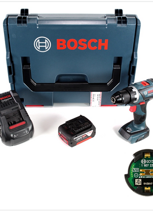 Bosch GSR 18 V-60 C Professional Brushless Li-Ion Akku Bohrschrauber in L-Boxx Connectivity Modul GCY 30-4 + 1x GBA 6,0 Ah Akku und GAL 1880 CV Ladegerät - Toolbrothers