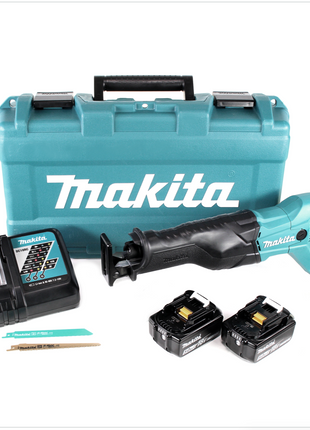 Makita DJR 186 RAK Akku Reciprosäge Säbelsäge 18 V + 2x Akku 2,0 Ah + Ladegerät + Koffer - Toolbrothers