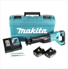 Makita DJR 186 RAK Akku Reciprosäge Säbelsäge 18 V + 2x Akku 2,0 Ah + Ladegerät + Koffer - Toolbrothers