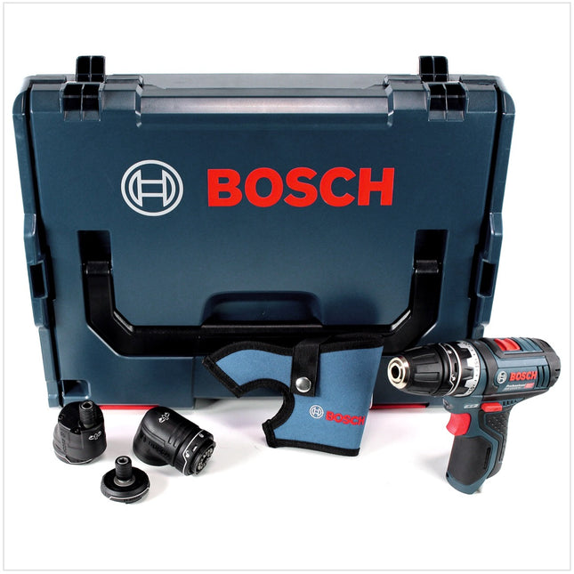 Bosch GSR 12V-15 FC Professional FlexiClick Akku Bohrschrauber mit 3 tlg. Aufsätze - Set in L-Boxx - Toolbrothers
