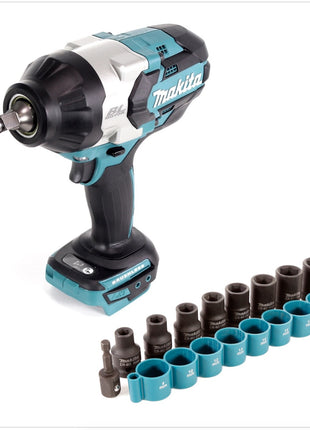 Makita DTW 1002 Z Akku Schlagschrauber 1/2“ 18V 1000Nm Brushless Solo + 9tlg. Steckschlüssel Set - ohne Akku, ohne Ladegerät - Toolbrothers