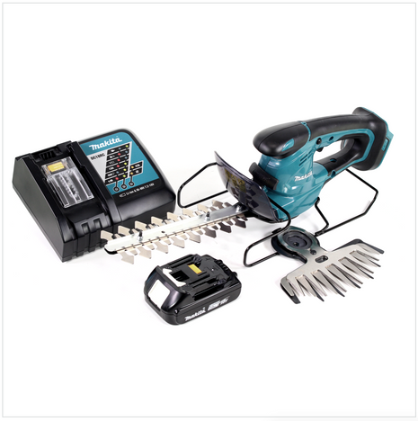 Makita DUM 168 RA1X Akku Grasschere 18 V + 1x Akku 2,0 Ah + Ladegerät + Schermesser - Toolbrothers