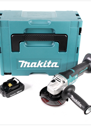 Makita DGA 455 A1J Akku Winkelschleifer 18 V 115 mm Brushless + 1x Akku 2,0 Ah + Makpac - ohne Ladegerät - Toolbrothers