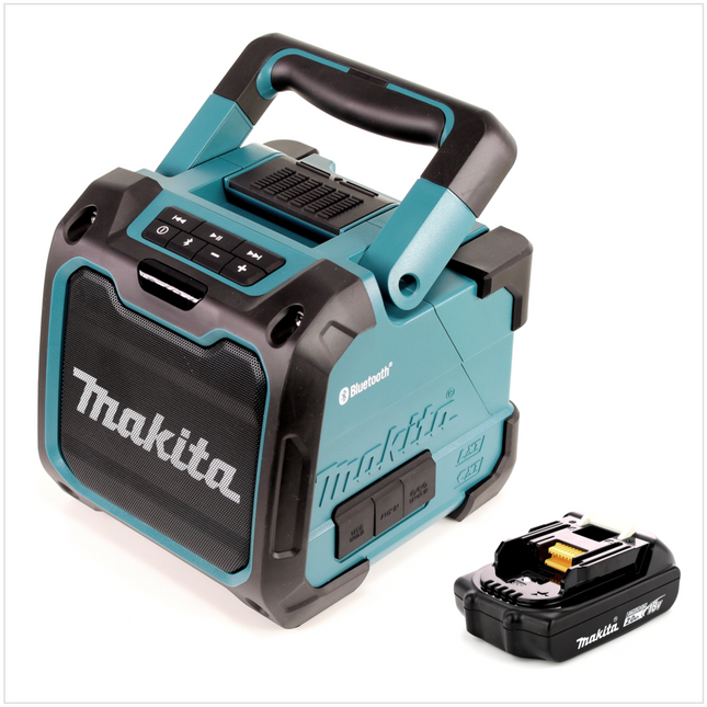 Makita DMR 200 A1 Baustellen Lautsprecher 10,8 - 18 V Bluetooth Grün + 1x Akku 2,0 Ah - ohne Ladegerät - Toolbrothers