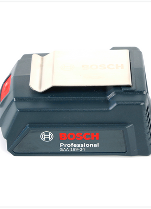 Bosch USB Power Set 18 V mit GAA Professional USB Adapter für 14,4 V / 18 V Akkus + 2x GBA 18V 3,0 Ah Li-Ion Einschub Akku + 1x Schnell Ladegerät GAL 1880 CV - Toolbrothers