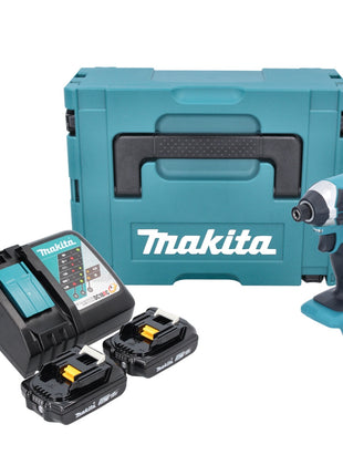 Makita DTD 152 RAJ Akku Schlagschrauber 18 V 165 Nm 1/4" + 2x Akku 2,0 Ah + Ladegerät + Makpac - Toolbrothers