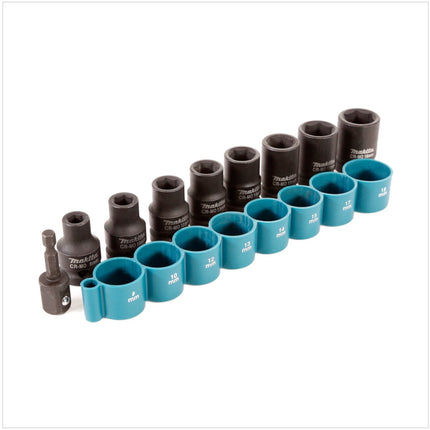 Makita DTW 251 RAJ Akku Schlagschrauber 18 V 230 Nm 1/2" + 2x Akku 2,0 Ah + Ladegerät + 9 tlg. Steckschlüsselsatz + Makpac - Toolbrothers