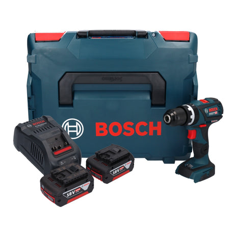 Bosch GSB 18V-60 C Professional Akku Schlagbohrschrauber 18 V 60 Nm Brushless + 2x Akku 5,0 Ah + Ladegerät + L-Boxx - Toolbrothers