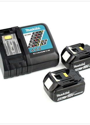 Makita Power Source Kit Li 18V mit 2x BL1850B Akku 5,0Ah + DC18RC Ladegerät ( 197570-9 ) - Toolbrothers