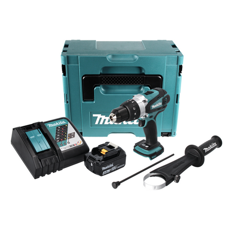 Makita DHP 458 RM1J Akku Schlagbohrschrauber 18 V 91 Nm + 1x Akku 4,0 Ah + Ladegerät + Makpac - Toolbrothers