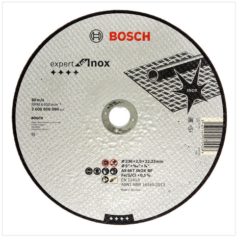 Bosch AS 46 T INOX BF Trennscheibe 230 x 22,23 x 2,0 mm 100 Stück ( 100x 2608600096 ) - Toolbrothers