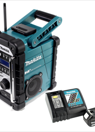 Makita DMR 110 Digital Baustellen Radio DAB+ inkl. 1x BL 1850 5,0 Ah Akku + DC 18 RC Schnell Ladegerät - Toolbrothers