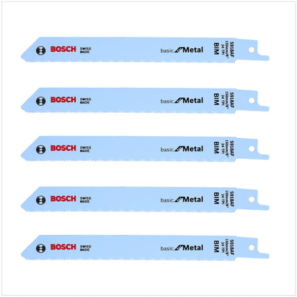 Bosch 5x Säbelsägeblätter S 918 AF 150 mm Basic for Metal ( 2608651780 ) - Toolbrothers