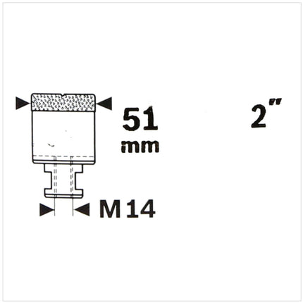 Bosch Diamanttrockenbohrer 51 mm Dry Speed / Milling Cutter best for Ceramic ( 2608587125 ) - Toolbrothers