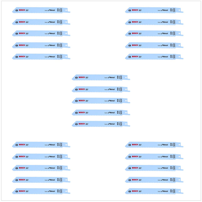 Bosch 25 Säbelsägeblätter S 918 AF 150 mm Basic for Metal ( 5 x 2608651780 ) - Toolbrothers