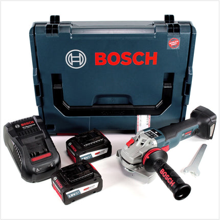 Bosch GWS 18 V-125 SC Professional Akku Winkelschleifer 125mm brushless in L-Boxx mit 2x 6,3 Ah EneRacer Akku und GAL 1880 CV Ladegerät - Toolbrothers
