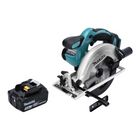 Makita DSS 611 T1 Akku Handkreissäge 18 V 165 mm + 1x Akku 5,0 Ah - ohne Ladegerät - Toolbrothers