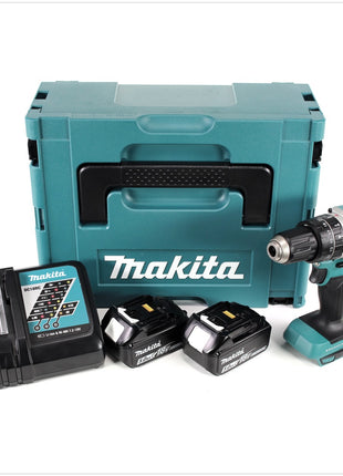 Makita DHP 484 RTJ 18V Brushless Li-Ion Akku Schlagbohrschrauber im Makpac inkl. 2x BL 1850 B 5,0 Ah Akku und DC18RC Ladegerät - Toolbrothers