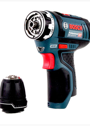 Bosch GSR 12V-15 FC Professional FlexiClick Akku Bohrschrauber mit Bohrfutteraufsatz in L-Boxx mit 1x Bosch GBA 6,0 Ah Akku - Toolbrothers