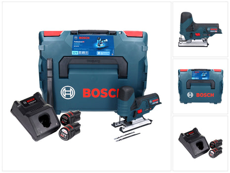 Bosch GST 12V-70 Professional Akku Stichsäge 12 V + 2x Akku 3,0 Ah + Ladegerät + L-Boxx