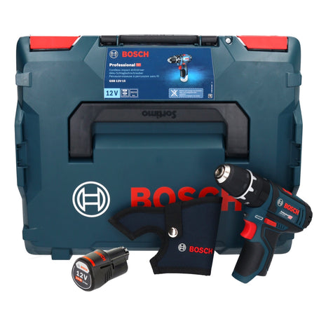 Bosch GSB 12V-15 Professional Akku Schlagbohrschrauber 12 V 30 Nm + 1x Akku 3,0 Ah + L-Boxx - ohne Ladegerät - Toolbrothers