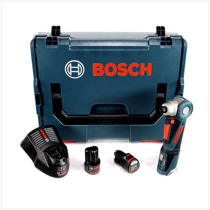 Bosch GWI 12V-5 Professional Akku Winkelschrauber in L-Boxx mit 2x GBA 3,0 Ah Akku und GAL 1230 CV Ladegerät - Toolbrothers