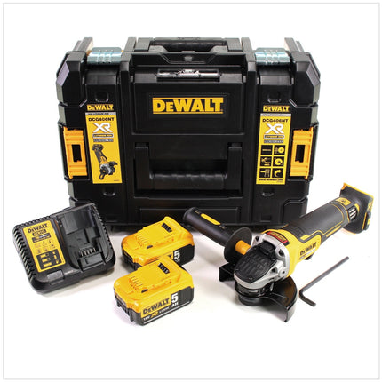 DeWalt DCG 406 P2 Akku Winkelschleifer 18V 125mm Brushless + 2x Akku 5,0Ah + Ladegerät + TSTAK - Toolbrothers