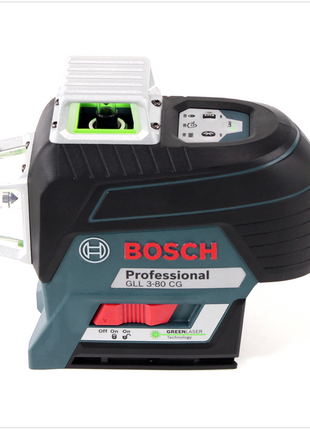 Bosch Professional GLL 3-80 CG Linienlaser in L-Boxx + 1x GBA 12 V 2,0 Ah Akku + 1x GAL 1230 CV Ladegerät + Zubehör ( 0601063T00 ) - Toolbrothers