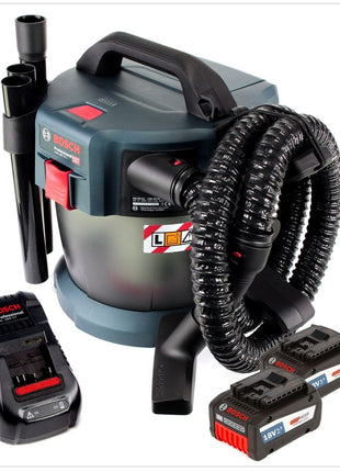 Bosch GAS 18V-10 L Professional Li-Ion Akku Staubsauger Nass- und Trockensauger + 2x GBA 6,3 Ah EneRacer Akku + GAL 1880 CV Ladegerät - Toolbrothers