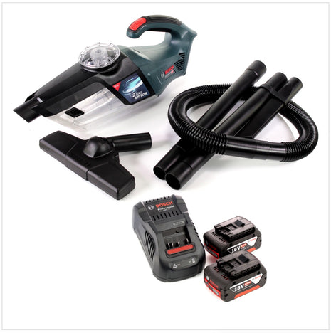 Bosch GAS 18V-1 Professional Li-Ion Akku Staubsauger Hand Sauger + 2x GBA 6,0 Ah Akku + GAL 1880 CV Ladegerät - Toolbrothers