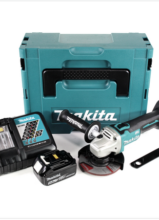 Makita DGA 504 RT1J Akku Winkelschleifer 18V 125mm Brushless + 1x Akku 5,0Ah + Ladegerät + Makpac