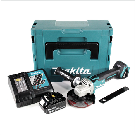 Makita DGA 504 RT1J Akku Winkelschleifer 18V 125mm Brushless + 1x Akku 5,0Ah + Ladegerät + Makpac