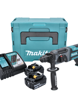 Makita DHR 241 RMJ Akku Bohrhammer 18 V 2 0 J SDS plus 2x Akku 4 0 Ah Ladegeraet Makpac 1 - toolbrothers