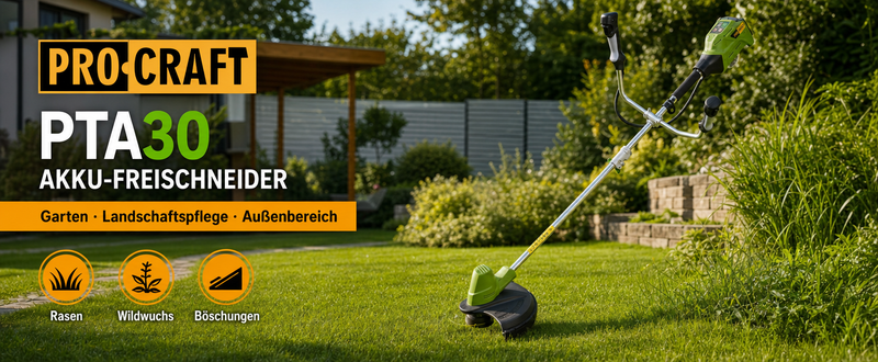 Desbrozadora a batería Procraft PTA30 20 V 300 mm Brushless Solo - sin batería, sin cargador