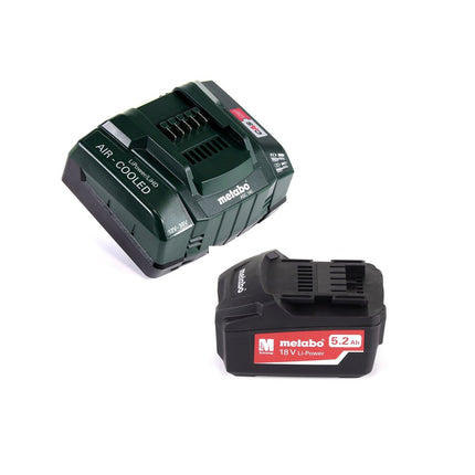 Metabo AS 18 L Aspirador de batería para PC 18V 7,5L (602021850) + 1x batería 5,2Ah + cargador